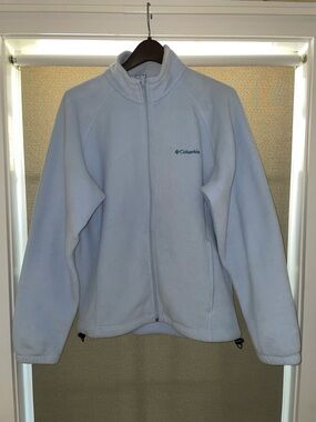 Columbia Pale Blue Full-Zip Fleece Jacket